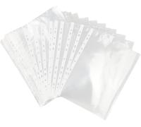 100 X A4 Clear Crystal Punched Pockets 45 Micron Plastic Pockets Pp Film For Binders Folders Protect Documents A4 Binder Pockets Plastic Binder Pockets
