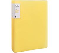 100 X A4 Clear Document Wallets With Clear Pockets For Report Sheet Music Brochures Yellow