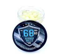 100 x Blue Night Vision Fluorescent Silicon Rubber Balls Paintballs Glowing in The Dark in 68 Cal. Projectiles for Training and Self Home Defense