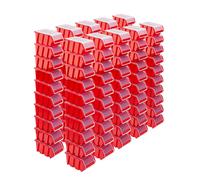 100 x boîte empilable avec couvercle boîte boîte de tri rouge NPKL8 12 x 19,5...