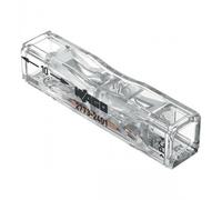 WAGO 2773-2401 Lot de 100 connecteurs de passage à emboîter pour conducteurs monobloc et multibrins, max. 4 mm², 2 conducteurs, transparents