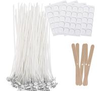 100 X Candle Wicks,Candle Wicks (20 Cm),Cotton Wick Set,Candle Wicks For Candle Making Diy,Candle Wicks (20 Cm/8 Inches)