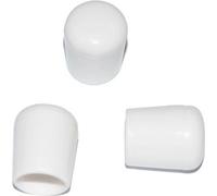 100 x capuchon pour tube rond D=10/11 mm L=12,5 mm blanc PVC