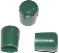 100 x capuchon pour tube rond D=12/13 mm L= 15 mm vert PVC