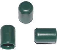 100 x capuchon pour tube rond D=6 mm L=11 mm vert PVC