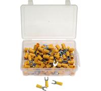 100 x cosses de câble Assortiment de cosses à sertir TYPE GABELFORM JAUNE 4,0-6,0 mm²
