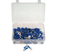 100 x cosses de câble Assortiment de cosses à sertir TYPE RINGFORM BLEU 1,5-2,5 mm² M5