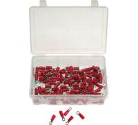 100 x cosses de câble Assortiment de cosses à sertir TYPE RINGFORM ROT 0,5-1,5 mm² M3