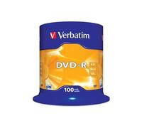 Verbatim DVD-R Pack 100 – 4,7 Go 16x – argent mat – spindle