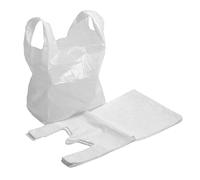 100 x Efforias Sacs de transport blancs 28 x 43 x 53 cm - Sacs en plastique robustes avec poignées