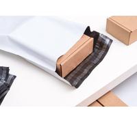 100 x Enveloppes d'expédition B5-18x25cm blanches opaques - Pochettes d'envoi en plastique