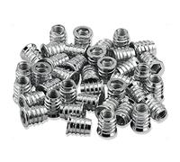 100 X Mprofi MT® Insert Fileté Bois-Vis à Six Pans Creux-D'écrous Filetés D'insertion pour des Meubles en Bois-Manchons à Visser- Boulons à Visser avec Rebord-Insert à Visser en Acier M6x13mm