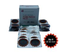 100 x patchs de tuyau Rema Tip-Top n° 0 Ø30 mm bord rouge pour vélo, moto Au