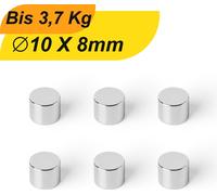 100 x plaque magnétique néodyme aimant rond super aimant fort petits aimants plats aimants 10x8