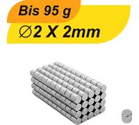 100 x plaque magnétique néodyme aimant rond super aimant fort petits aimants plats aimants 2x2