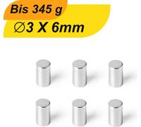 100 x plaque magnétique néodyme aimant rond super aimant fort petits aimants plats aimants 3x6