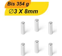 100 x plaque magnétique néodyme aimant rond super aimant fort petits aimants plats aimants 3x8