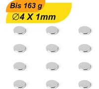 100 x plaque magnétique néodyme aimant rond super aimant fort petits aimants plats aimants 4x1