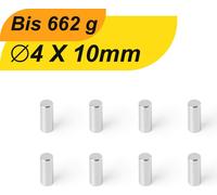 100 x plaque magnétique néodyme aimant rond super aimant fort petits aimants plats aimants 4x10