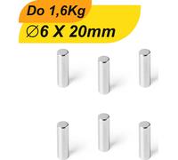 100 x plaque magnétique néodyme aimant rond super aimant fort petits aimants plats aimants 6x20