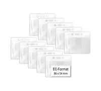 100 x Porte-badge d'identification souple, horizontal