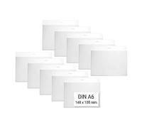 100 x Porte-badge Porte-carte A6 (105 x 148 mm) horizontalement