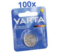 100 X Varta Cr 2025 CR2025 Bouton 3V 1er Blister