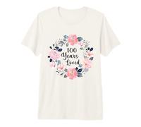 100 Years Loved 100th Birthday Floral 100 Year Old Men Women T-Shirt Haut de Gamme
