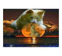 1000(38x52cm)-Piece Adult Jigsaw Puzzle Featuring Two Pet Dogs, an Intellectual Family Game and a Gift for Teenagers