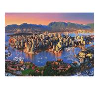 1000(38x52cm)-Piece Adult Puzzle, Featuring The Urban Landscape of Lions Gate Bridge in English Bay, Vancouver, Canada, and The Vancouver Harbour.