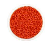 1000/500 perles de rocaille en verre de 3/4 mm pour la création de bijoux et accessoires DIY - Fournitures pour bracelets et autres créations - Orange et rouge - 3 mm - 1000 pièces