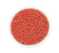 1000/500 perles de rocaille en verre de 3/4 mm pour la création de bijoux et accessoires DIY - Fournitures pour la fabrication de bracelets et autres bijoux - Orange et rose - 4 mm - 500 pièces