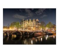 1000 (50x70cm)-Piece Adult Puzzle, Dutch Amsterdam Riverside Architectural Canal House Puzzle, Brain-Teasing Intellectual Challenge Toy for Teenagers and Children