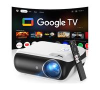 【1000 ANSI/Google TV】 Smart Vidéoprojecteur 4K WiFi Bluetooth, HAPPRUN Projecteur Video avec Dolby Audio, Full HD 1080P Rétroprojecteur Portable One-Click Netflix/Youtube/PrimeVideo HDMI/TV Stick/USB