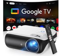 ¿1000 Ansi/Google Tv¿ Smart Vidéoprojecteur 4K Wifi Bluetooth,Projecteur Video Avec Dolby Audio,Full Hd 1080P Rétroprojecteur Portable One-Click Netflix/Youtube/Primevideo Hdmi/Tv Stick/Usb