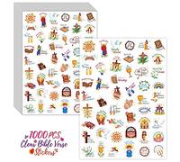 1000 autocollants de versets bibliques, autocollants clairs d'inspiration et d'encouragement, décalcomanies de textes sacrés Jésus chrétien, étiquettes de foi religieuse pour albums de découpages