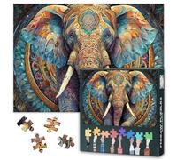 1000 blocs pour adultes avec un puzzle mandala, puzzle éléphant indien, puzzle adulte avec un puzzle adulte, jeu de puzzle ou jouets pour amis plus âgés 50 x 70 cm