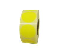 1000 étiquettes Ø 3,5 cm de couleur JAUNE - Gommettes autocollantes en papier - Pastilles colorées de forme ronde de diamètre 35 mm.