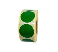 1000 étiquettes Ø 3,5 cm de couleur VERT - Gommettes autocollantes en papier - Pastilles colorées de forme ronde de diamètre 35 mm.