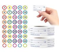 1000 Étiquettes Congélation Autocollantes 2,5x5cm | 2 rouleaux amovibles pour dates, repas, bocaux, boîtes, sacs congélation, frigo, cuisine et stockage alimentaire