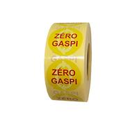 1000 étiquettes ZÉRO GASPI - Rondes Ø 35 mm - Sticker autocollant en papier