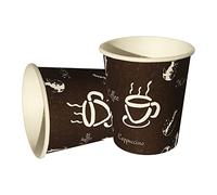 1000 gobelets Caffe Papier 90 ml 3 Oz Grandes poignées confortables Idéal pour pause Café Bevande chaud et froide tasses à usage unique Parfait pour le bureau pratique La maison et l'amérissement