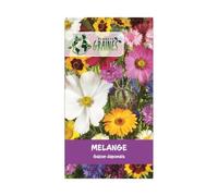 1000 graines mélange fleurs gazon jardin japonais - soucis -zinnia -centaurée - lin -sauge ...