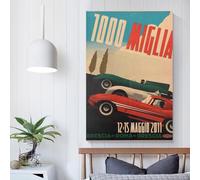 1000 Miglia 2011 Brescia Photos pour Salon Rue Peintures Toile Coloré Pop Art Mural Moderne Œuvre d'Art Décoration Maison Tendue Prête à Accrocher 12x18 pouces (30x45 cm)