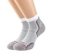 1000 Mile Course à Pied Wh/Gry 2261w-large (9-11) Run 2261W-L Lot de 2 Paires de Chaussettes de Cheville Blanc/Gris Taille L 42-45, Homme