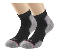 1000 Mile Run Anklet Men's (Twin Pack) (Recycled) Medium Black/Grey Medium Black