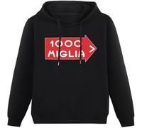 1000 Mille Miglia Car Enthusiast Hooded Hoody with Pocket Long Sleeve Mens Sweatshirts Black 3XL