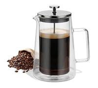 1000 Ml Cafetière À Piston Français, Cafetière French Press 1 Litre Verre Borosilicate Résistant À La Chaleur Pour Café Et Thé