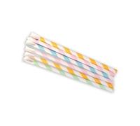 1000 Pailles-Cuillères en Papier 20 cm x 8 mm - Embout Pelle pour Granités, Slushies, Smoothies - Technologie Renforcée 3 Couches (Rigide & Durable) - Biodégradable - Multicolore