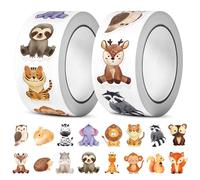 1000 Pcs Autocollant De Récompense D'animal De Dessin Animé Autocollants De Récompense Animale Etiquette Autocollante Forme Animal Autocollants De Motivation Pour Prix D'enseignant Pour Enfants, 2.5cm